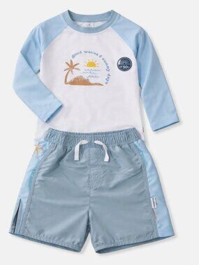 NEW Gerber Boys Toddler Rash guard Swim Bathing Suit Set Shirt Size 3T Toddler